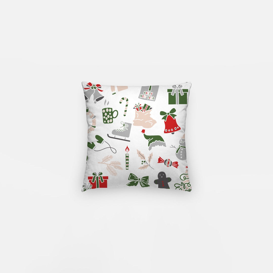 Red Merry Christmas #4 Artisan Pillow Case 10 Inch