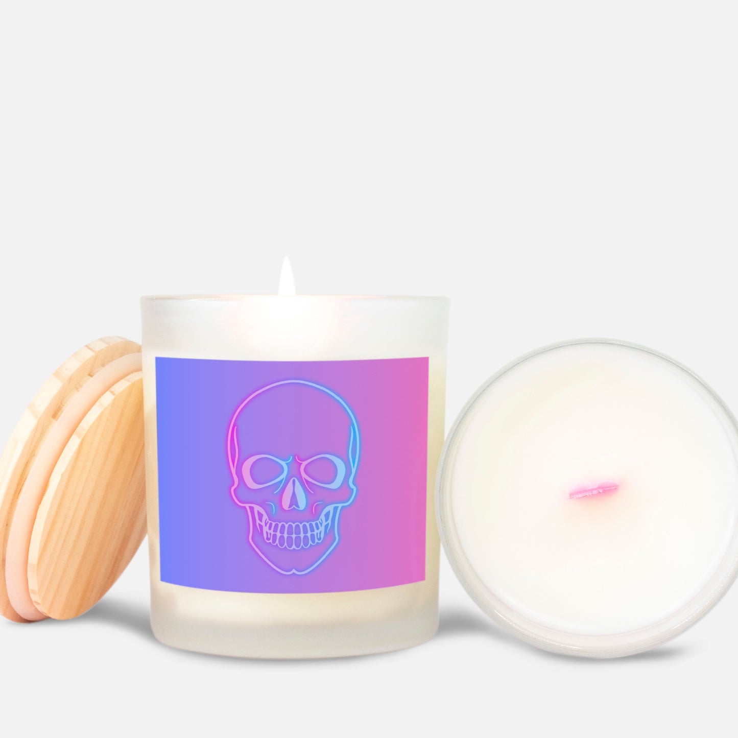 Limited Edition 9oz Pink Wick Skull Candy Candle