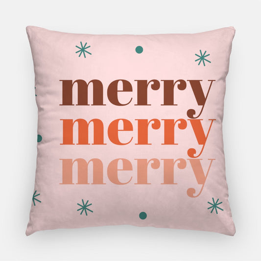 Pink Merry Christmas #4 Artisan Pillow Case 22 Inch