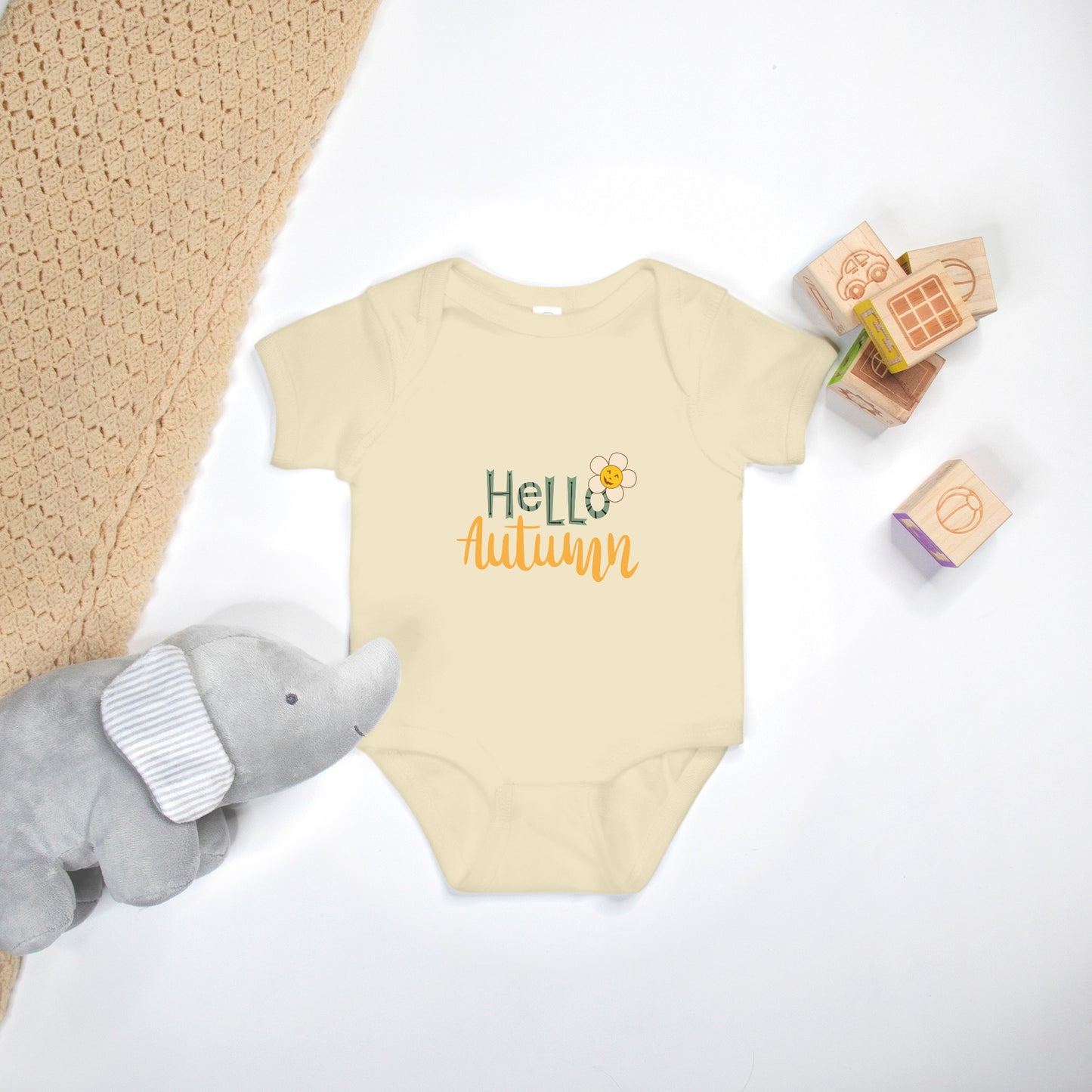 Hello Autumn Baby One Piece Rabbit Skins