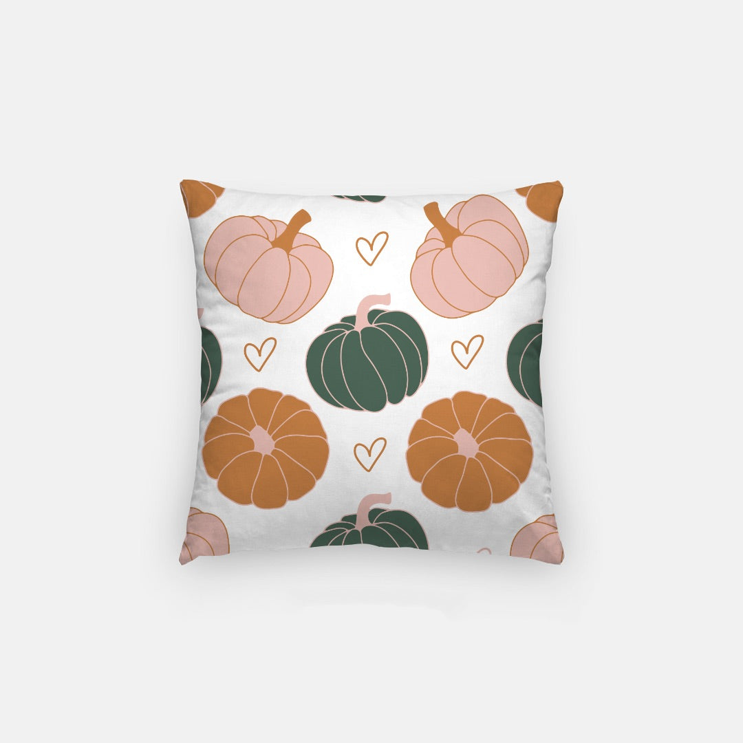 Orange Pumpkins Artisan Pillow Case 14 Inch