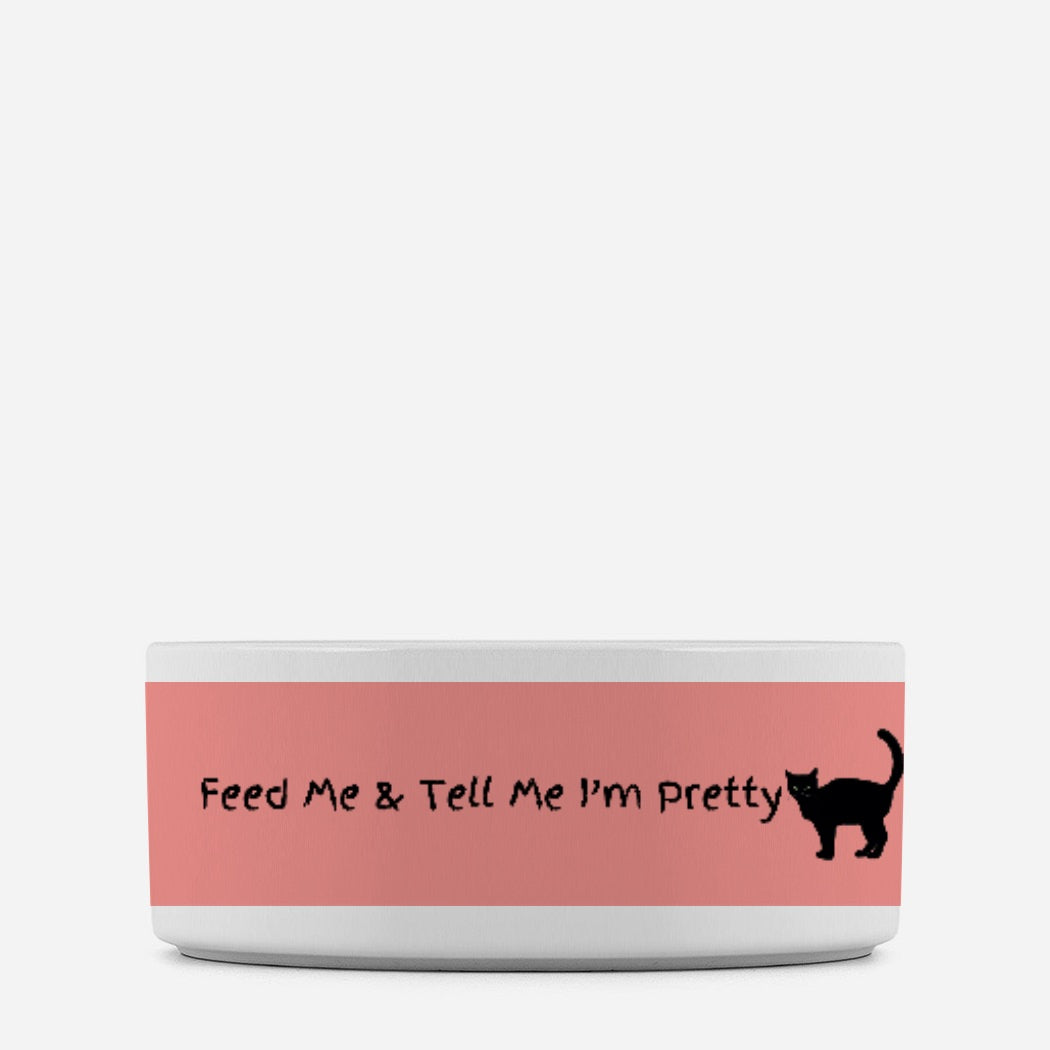 I’m Pretty Cat Pet Bowl Pink