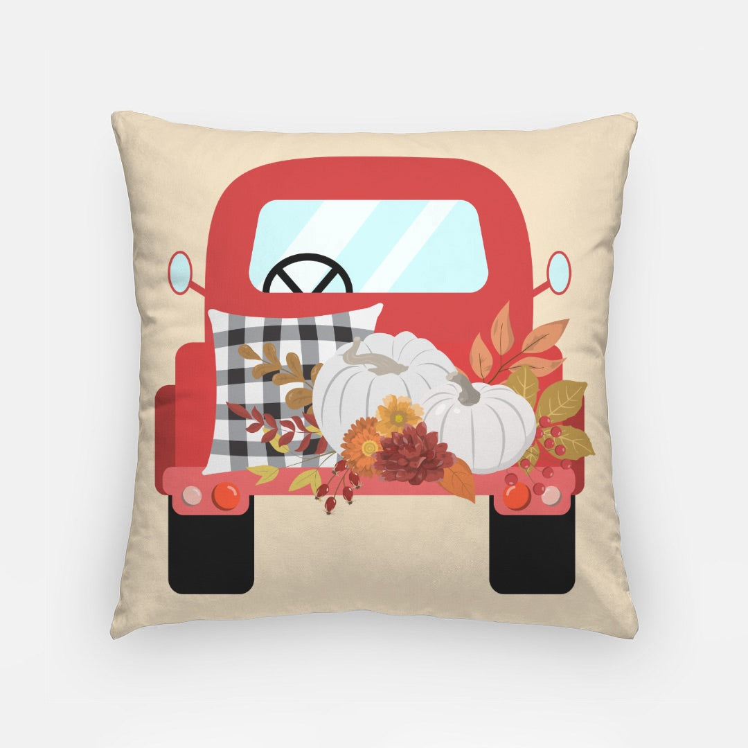 Pumpkin Pickup Artisan Pillow Case 18 Inch