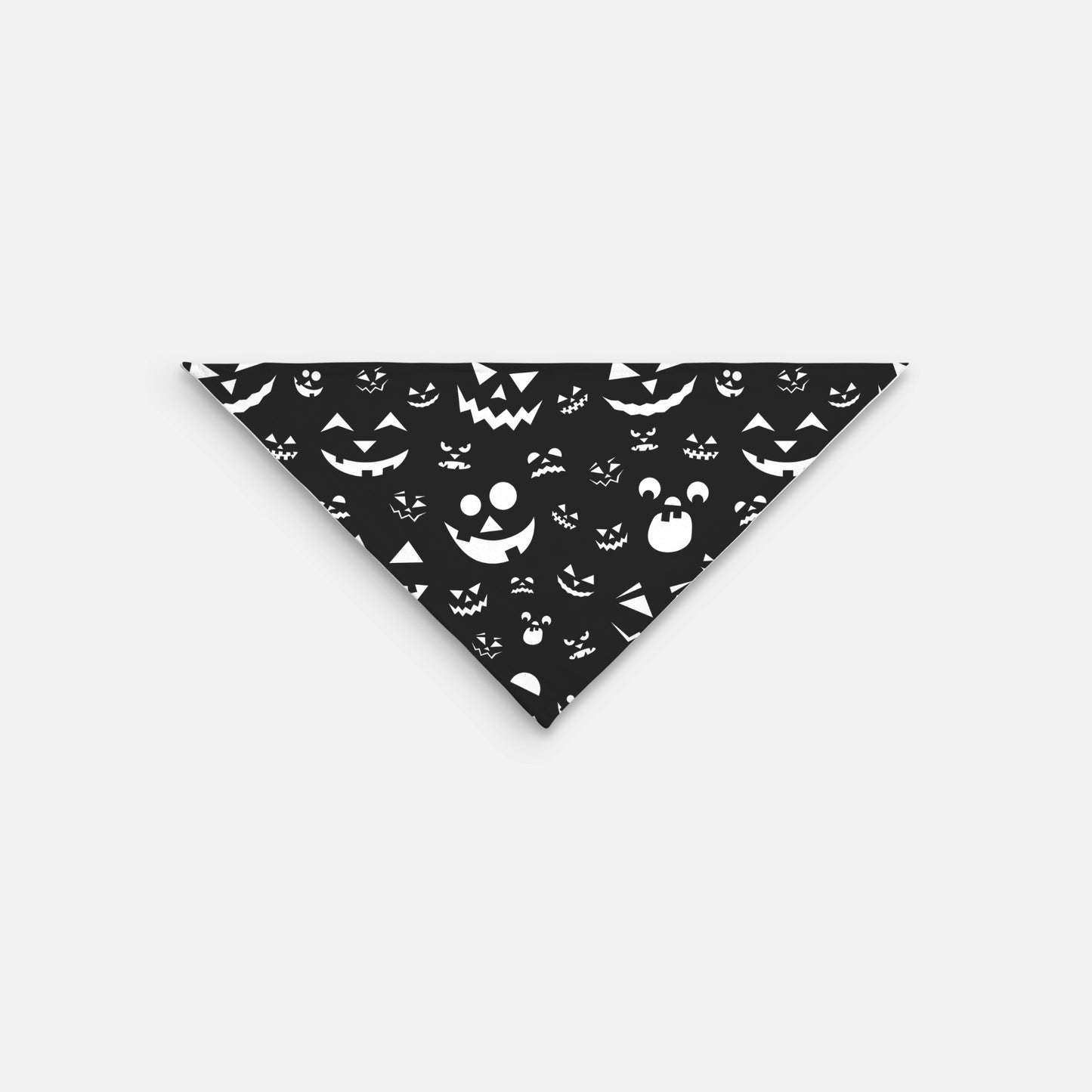 Pumpkin Face Small Breed Pet Bandana Wht