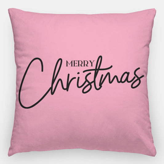 Pink Merry Christmas #1 Artisan Pillow Case 24 Inch