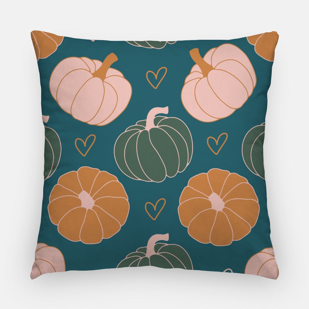 Green Pumpkins Artisan Pillow Case 22 Inch