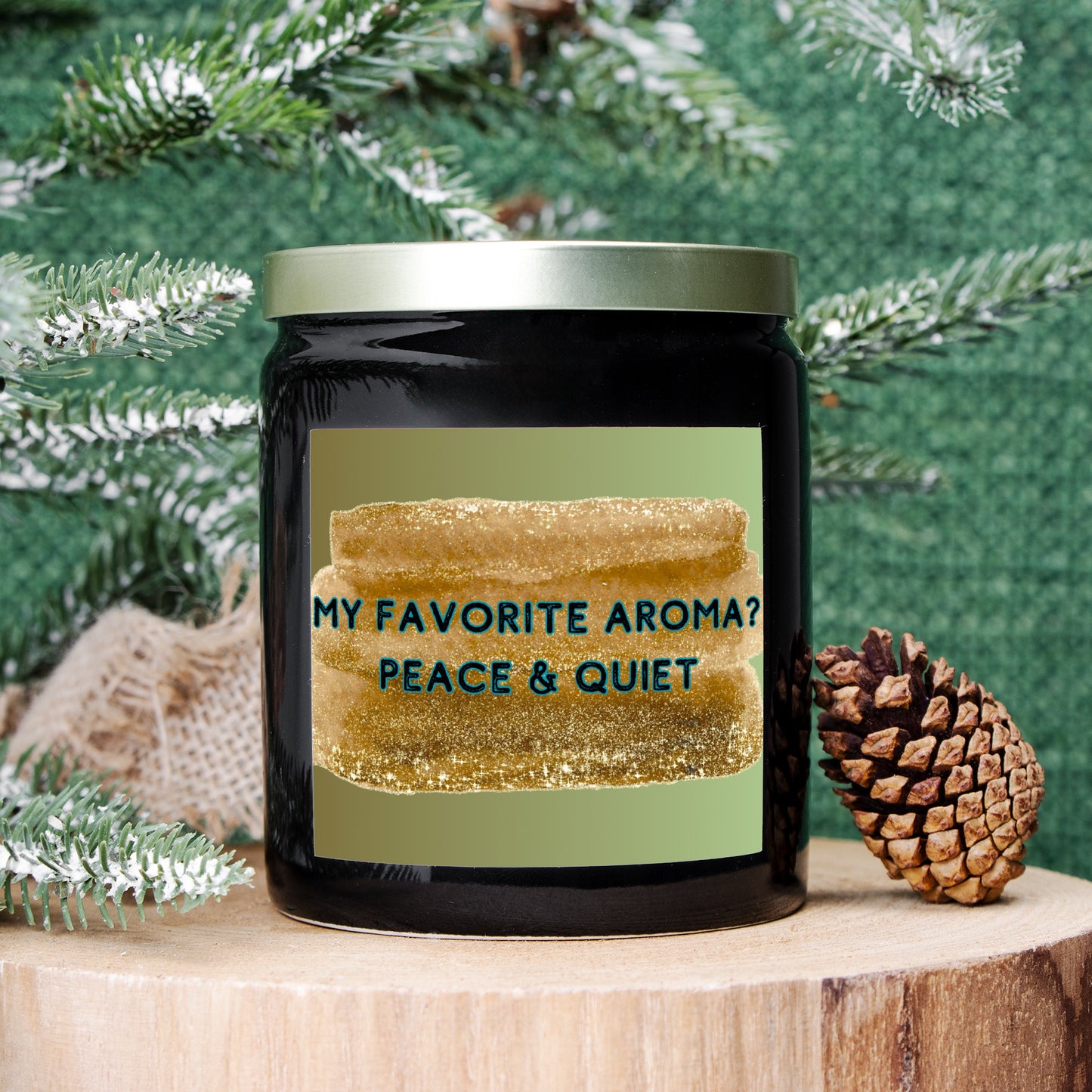 Peace & Quiet Candle Ceramic 8oz (Black)