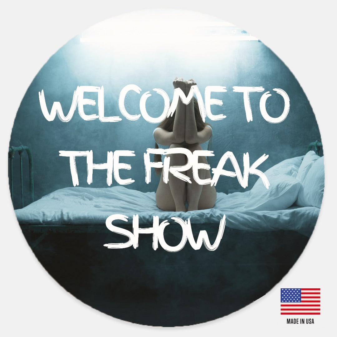 Freak Show Wood Sign 12" (Round)