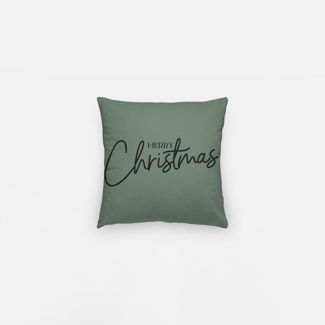 Green Merry Christmas #1 Artisan Pillow Case 10 Inch