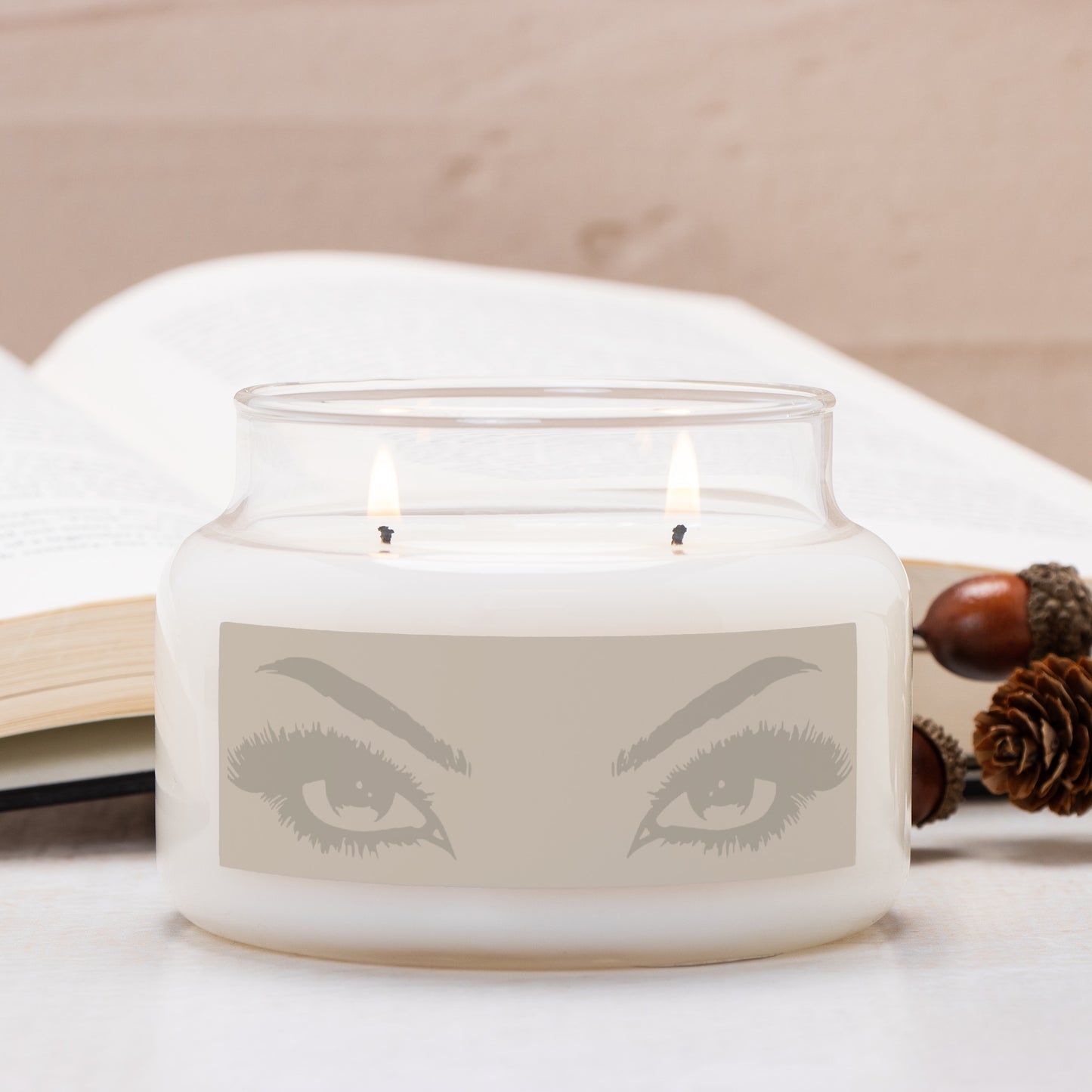 Evil Eyes Apothecary Jar Double Wick Candle