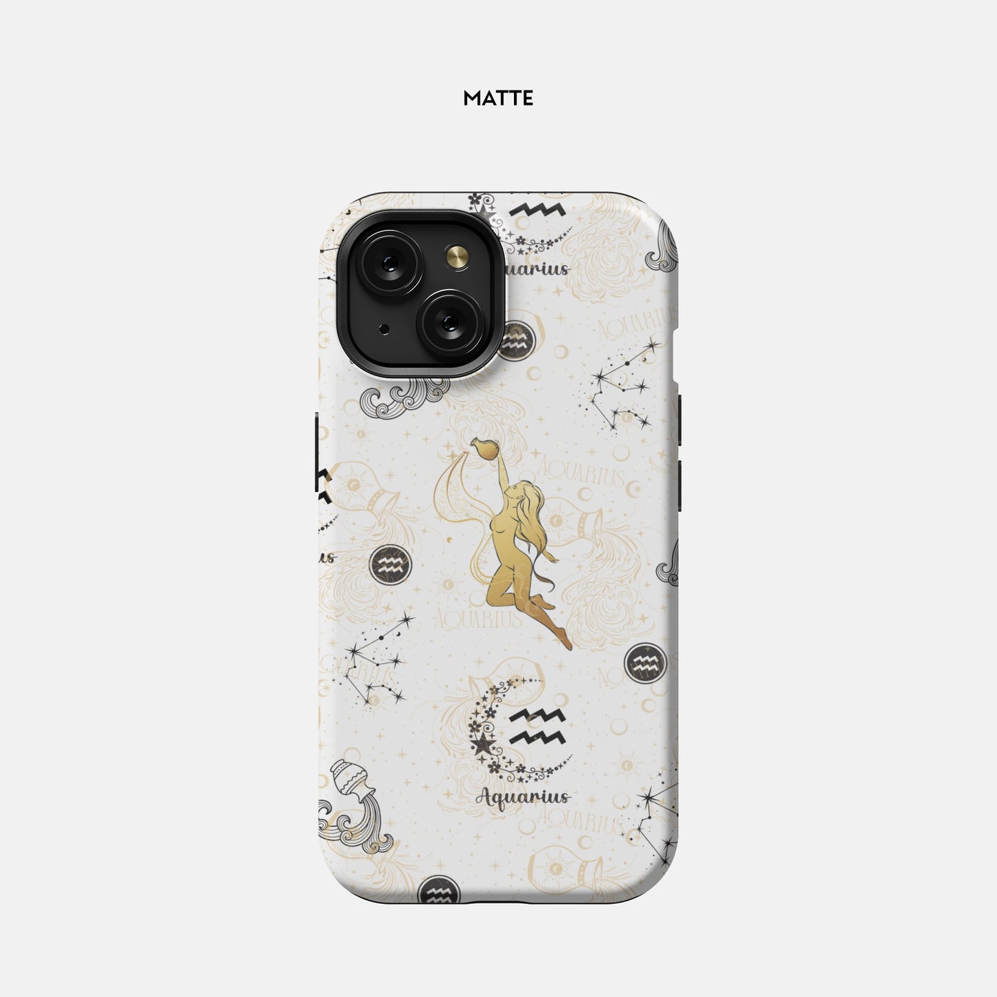 Golden Aquarius iPhone 15 MagSafe Tough Case