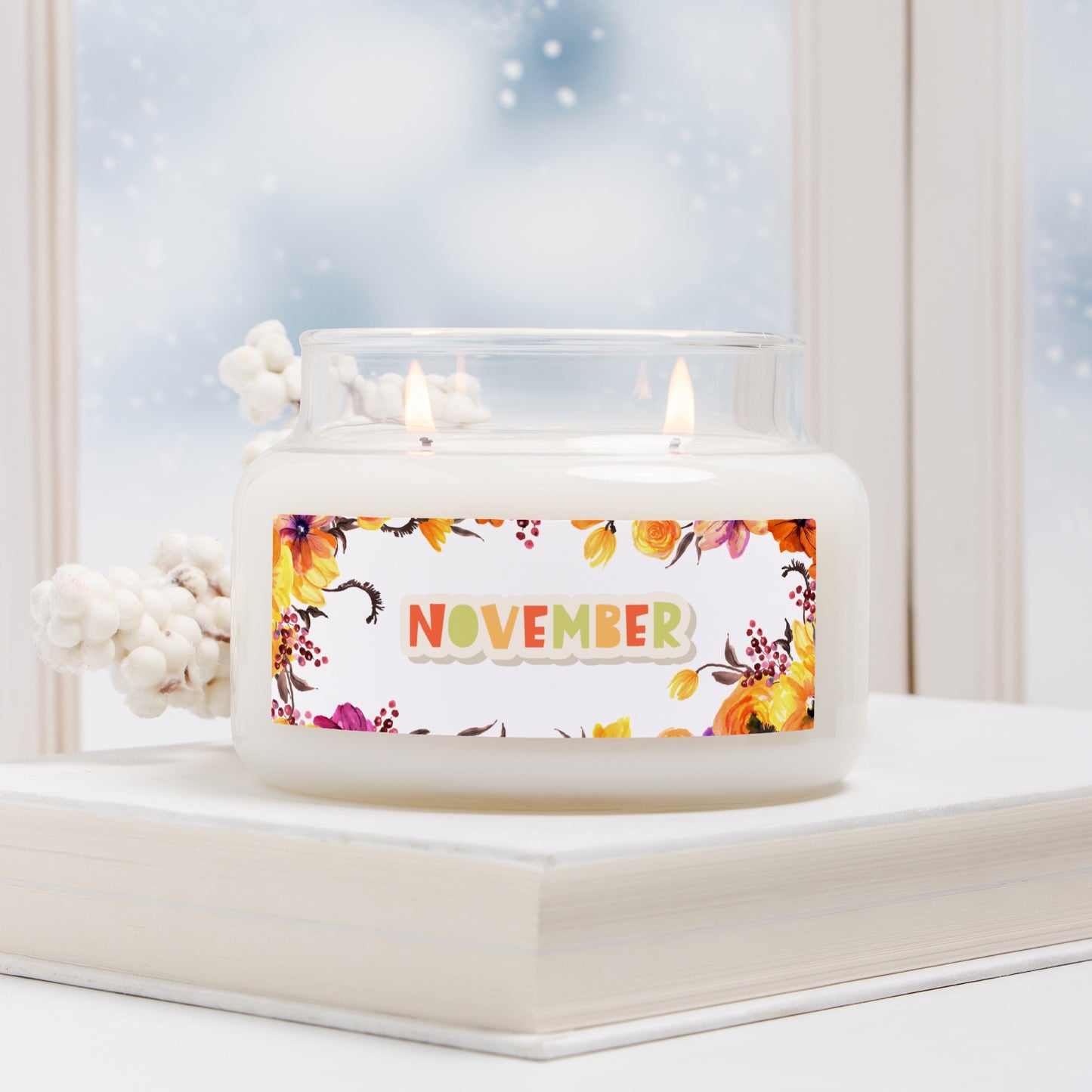 November Candle Apothecary Jar Double