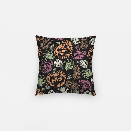 Evil Pumpkins Artisan Pillow Case 12 Inch