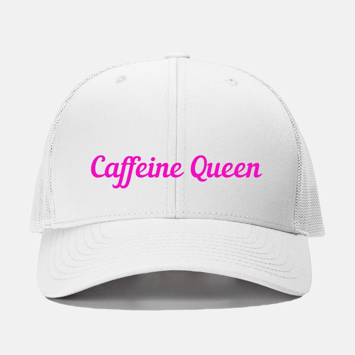 Pink Caffeine Queen Retro Trucker Hat