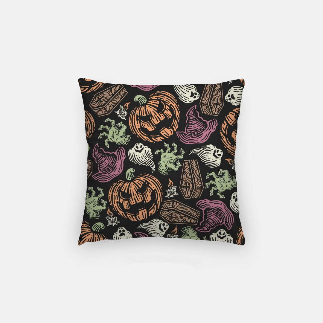 Evil Pumpkins Artisan Pillow Case 14 Inch