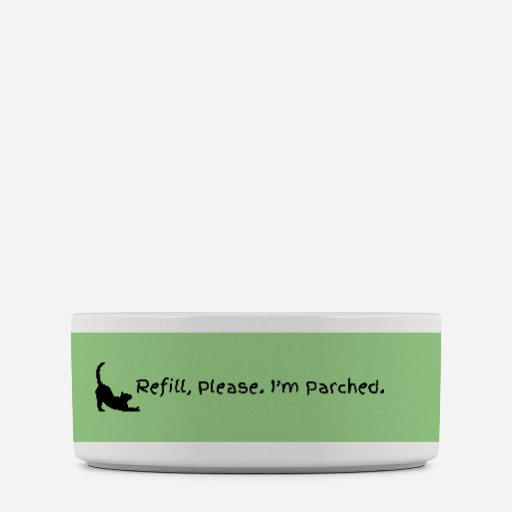 Parched Cat Pet Bowl Green