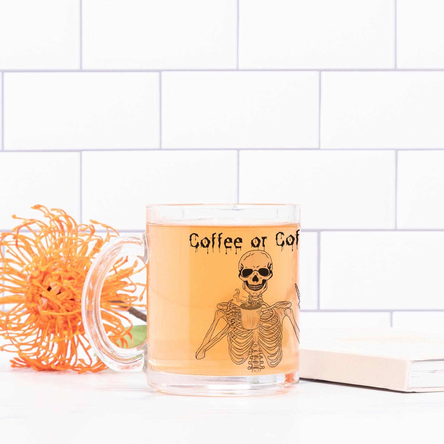 Coffin Halloween Glass Mug