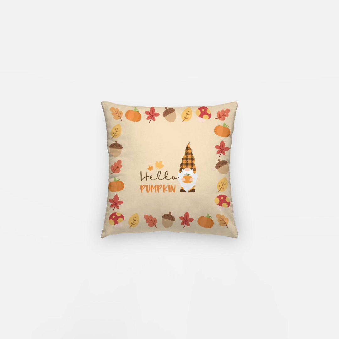 Hello Pumpkin Artisan Pillow Case 10 Inch