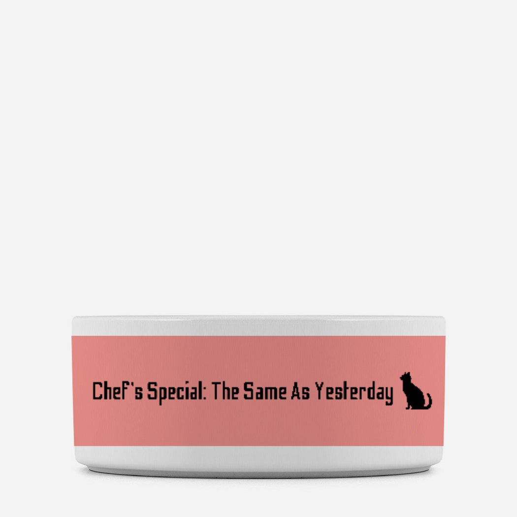 Chef’s Special Cat Pet Bowl Pink