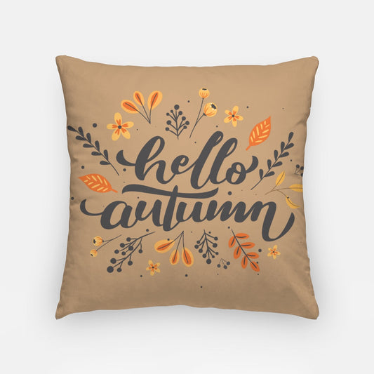 Hello Autumn Artisan Pillow Case 18 Inch