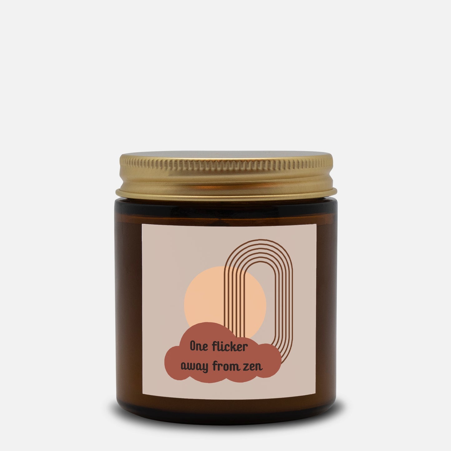 One Flicker Away Candle Amber Jar 4oz