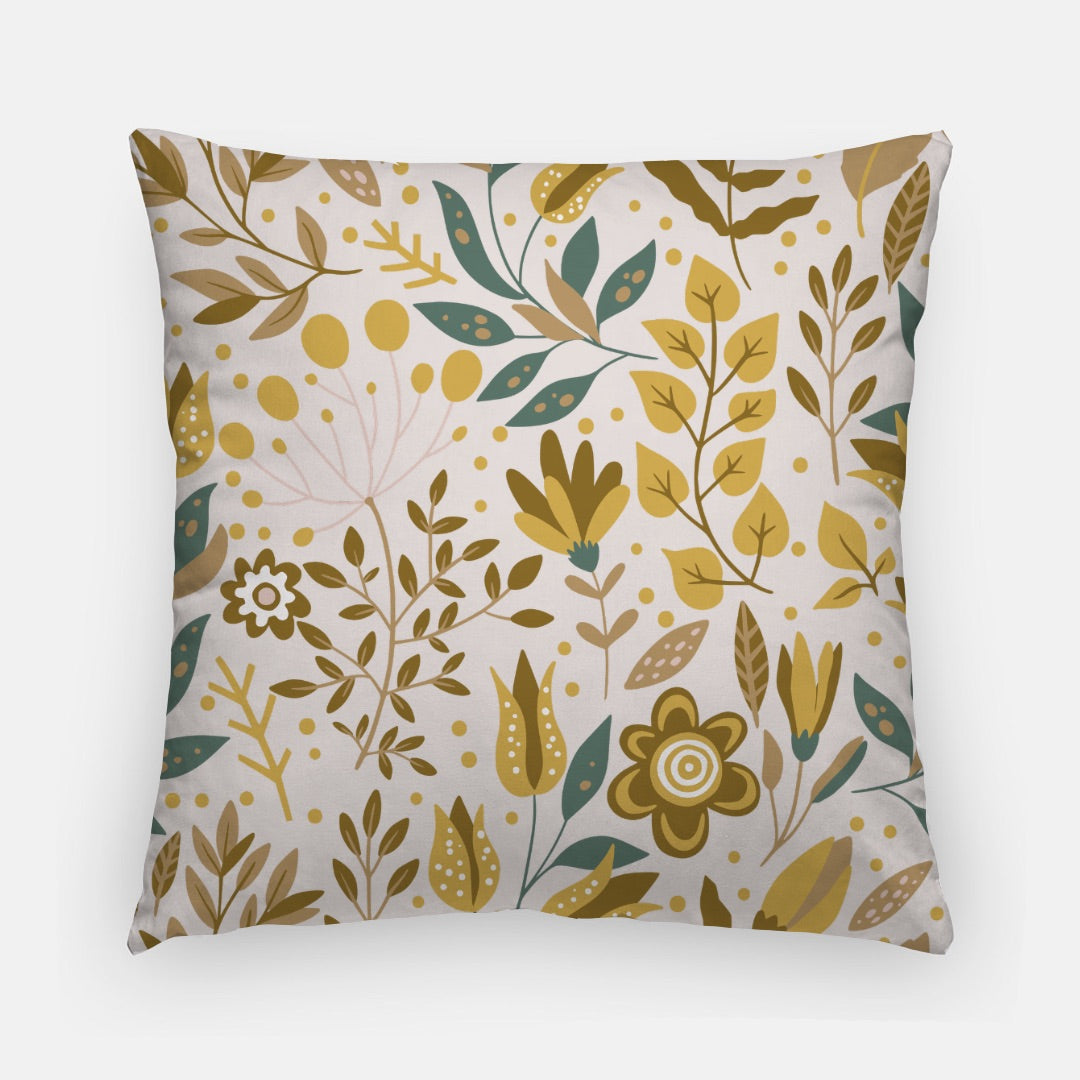 Yellow Leaves Artisan Pillow Case 20 Inch