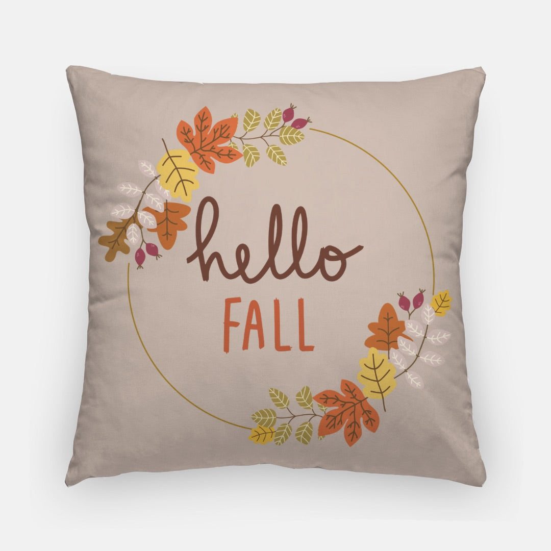 Fall Wreath Artisan Pillow Case 20 Inch