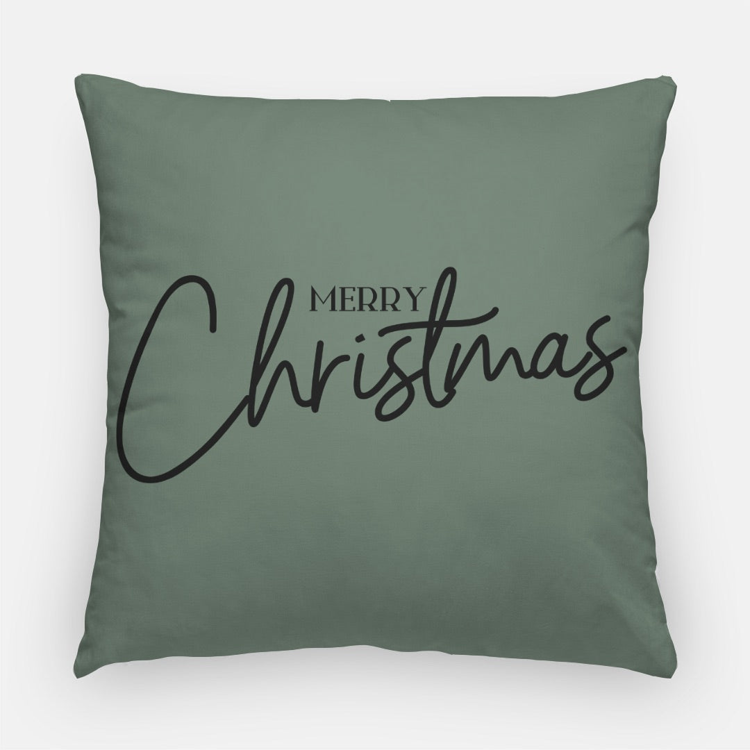 Green Merry Christmas #1 Artisan Pillow Case 22 Inch