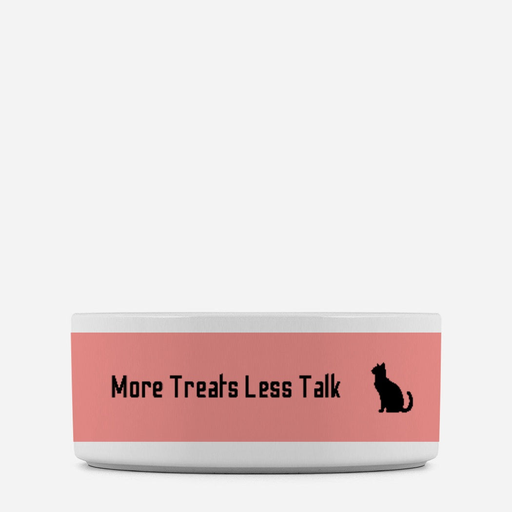 Less Talk Cat Pet Bowl Pink