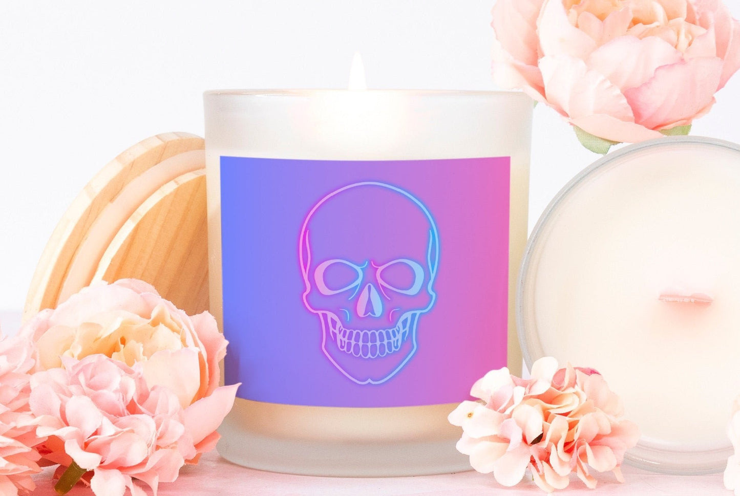 Limited Edition 9oz Pink Wick Skull Candy Candle