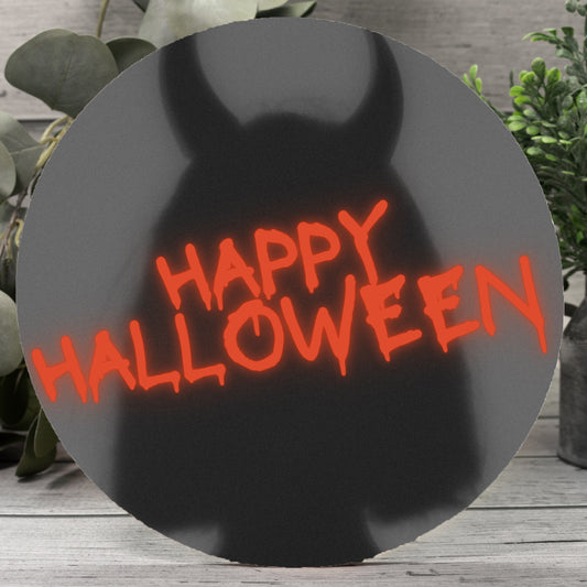 Happy Halloween Wood Sign 12" (Round)