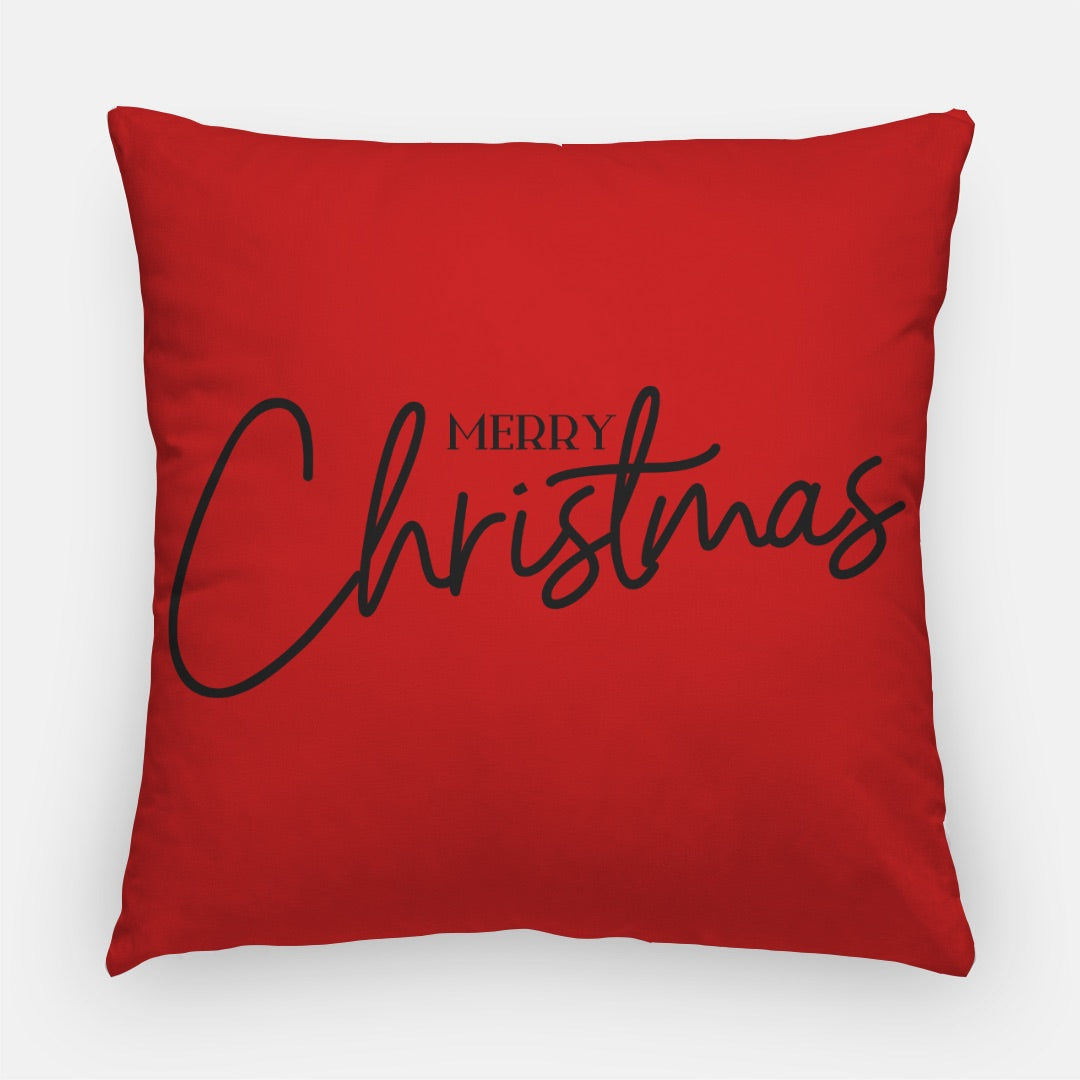 Red Merry Christmas #1 Artisan Pillow Case 22 Inch