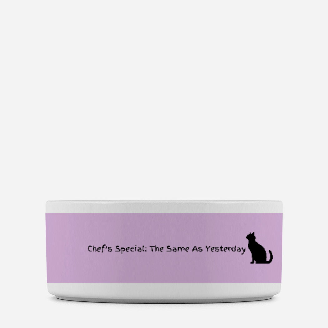 Chef Special Cat Pet Bowl Purple