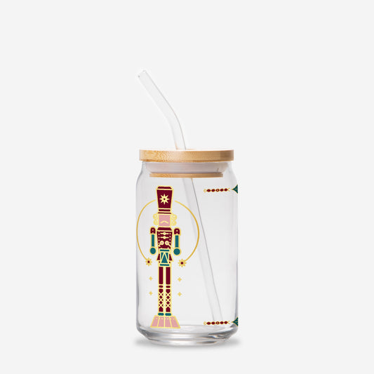 Nutcracker Glass Can 16oz