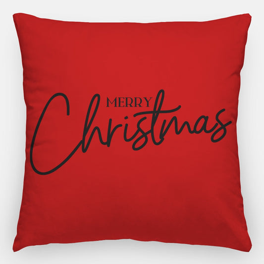 Red Merry Christmas #1 Artisan Pillow Case 24 Inch