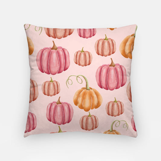 Pink Pumpkins Artisan Pillow Case 18 Inch