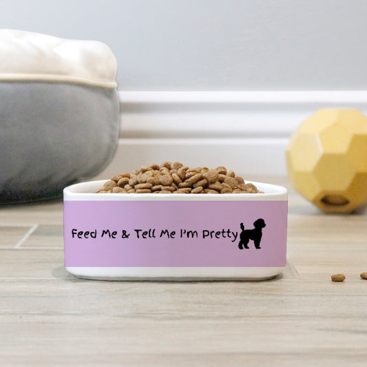 I’m Pretty Dog Pet Bowl Purple