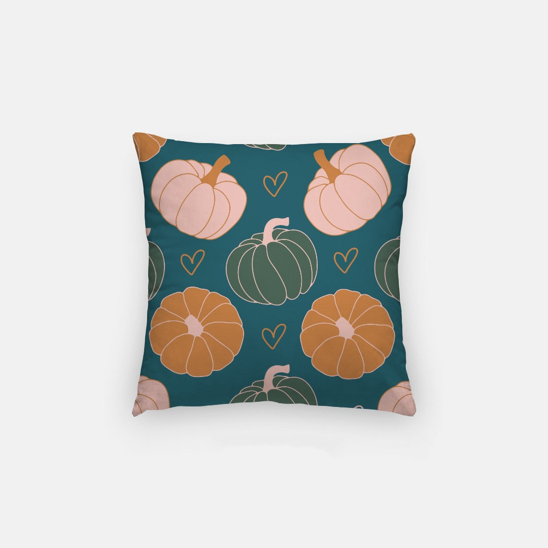 Green Pumpkins Artisan Pillow Case 14 Inch