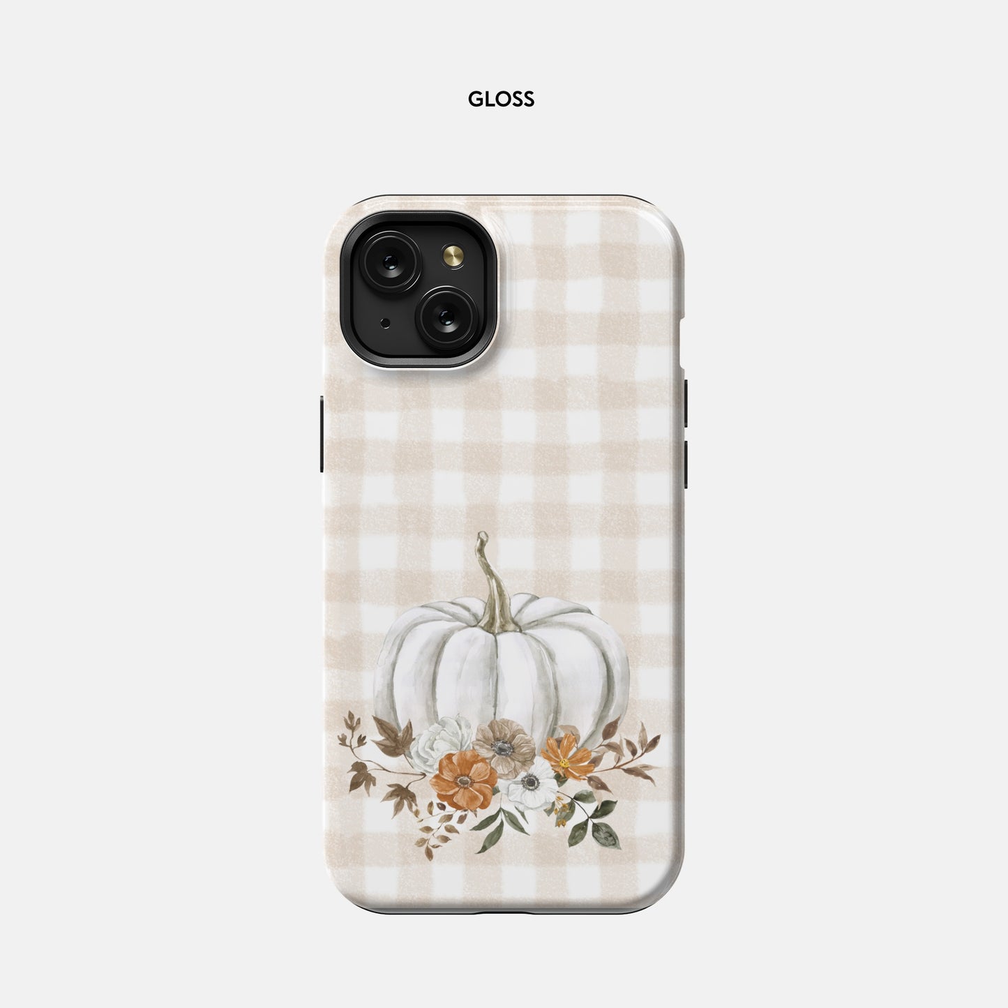 White Pumpkin iPhone 15 Plus Tough Case