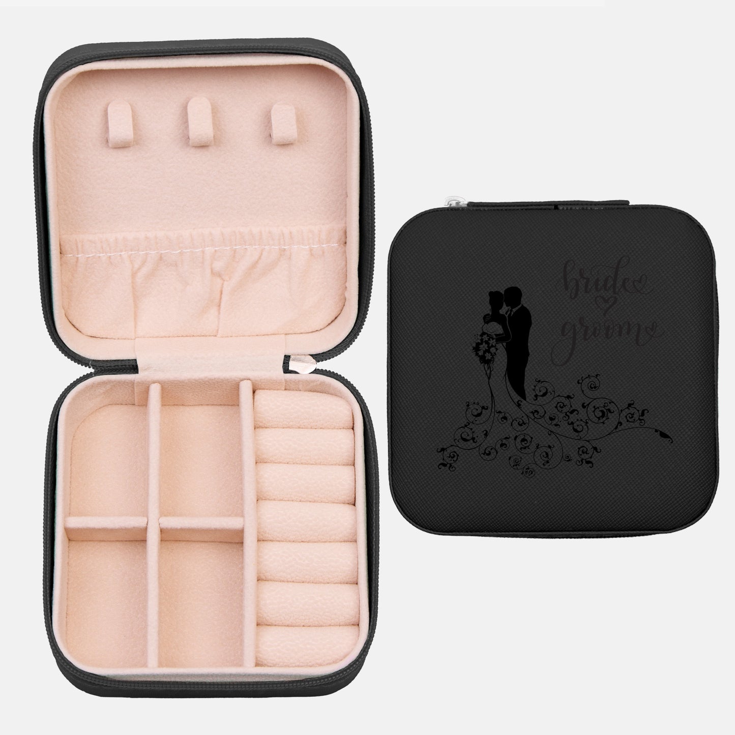 Bride & Groom Jewelry Travel Case