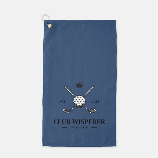 Club Whisperer Blue Golf Towel