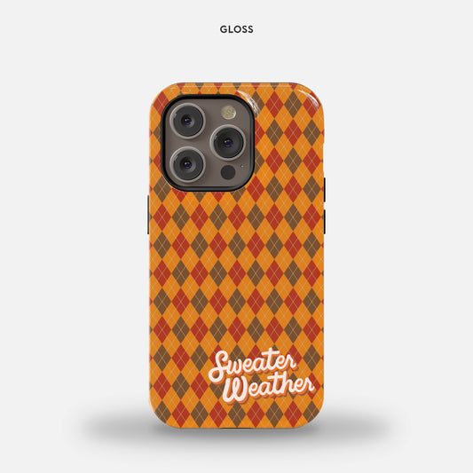 Sweater Weather Argyle iPhone 14 Pro Tough Case