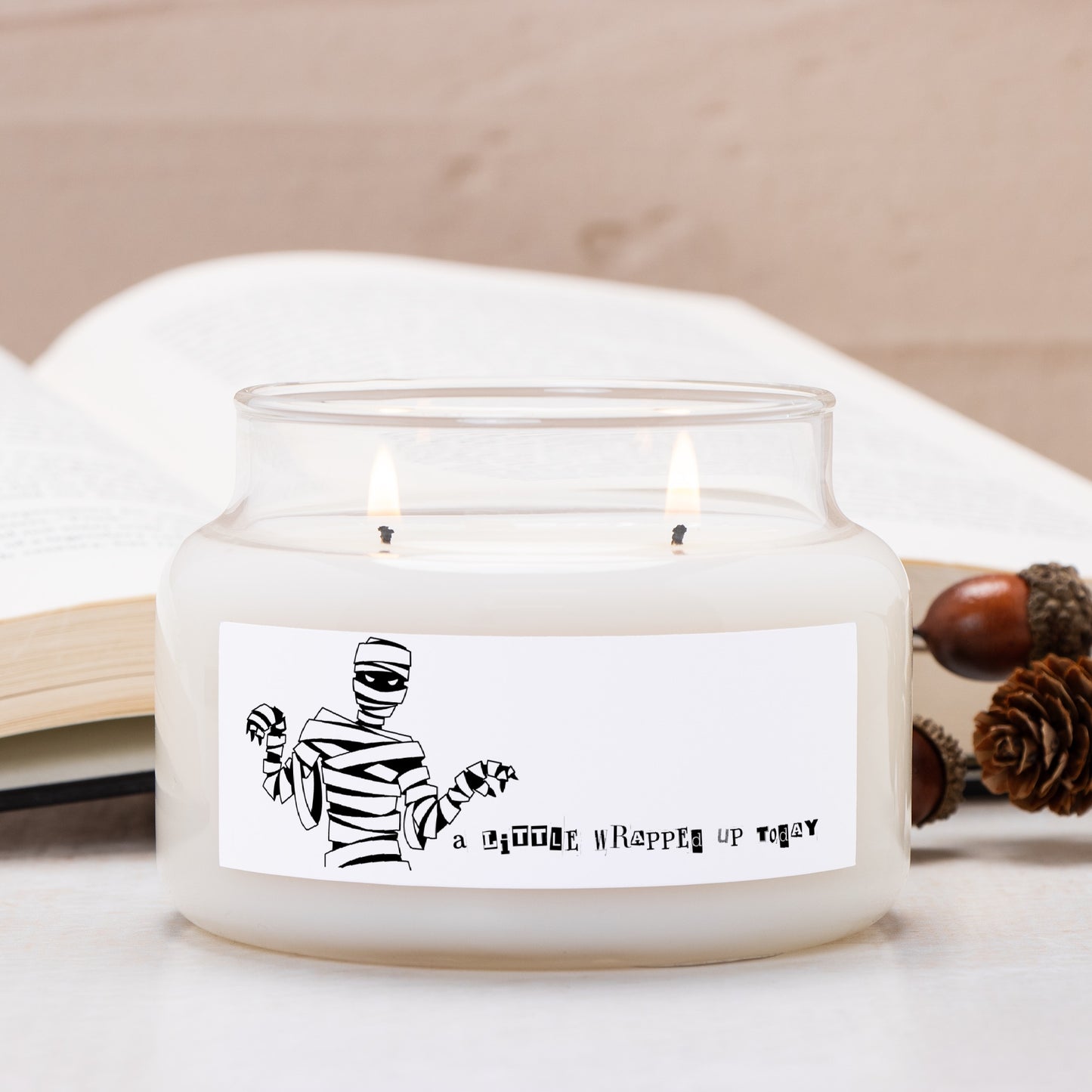 Wrapped Up Apothecary Jar Double Wick Candle