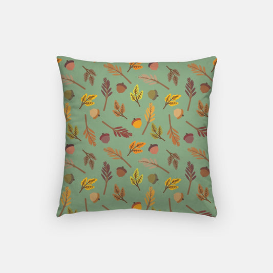 Green Acorn Artisan Pillow Case 16 Inch