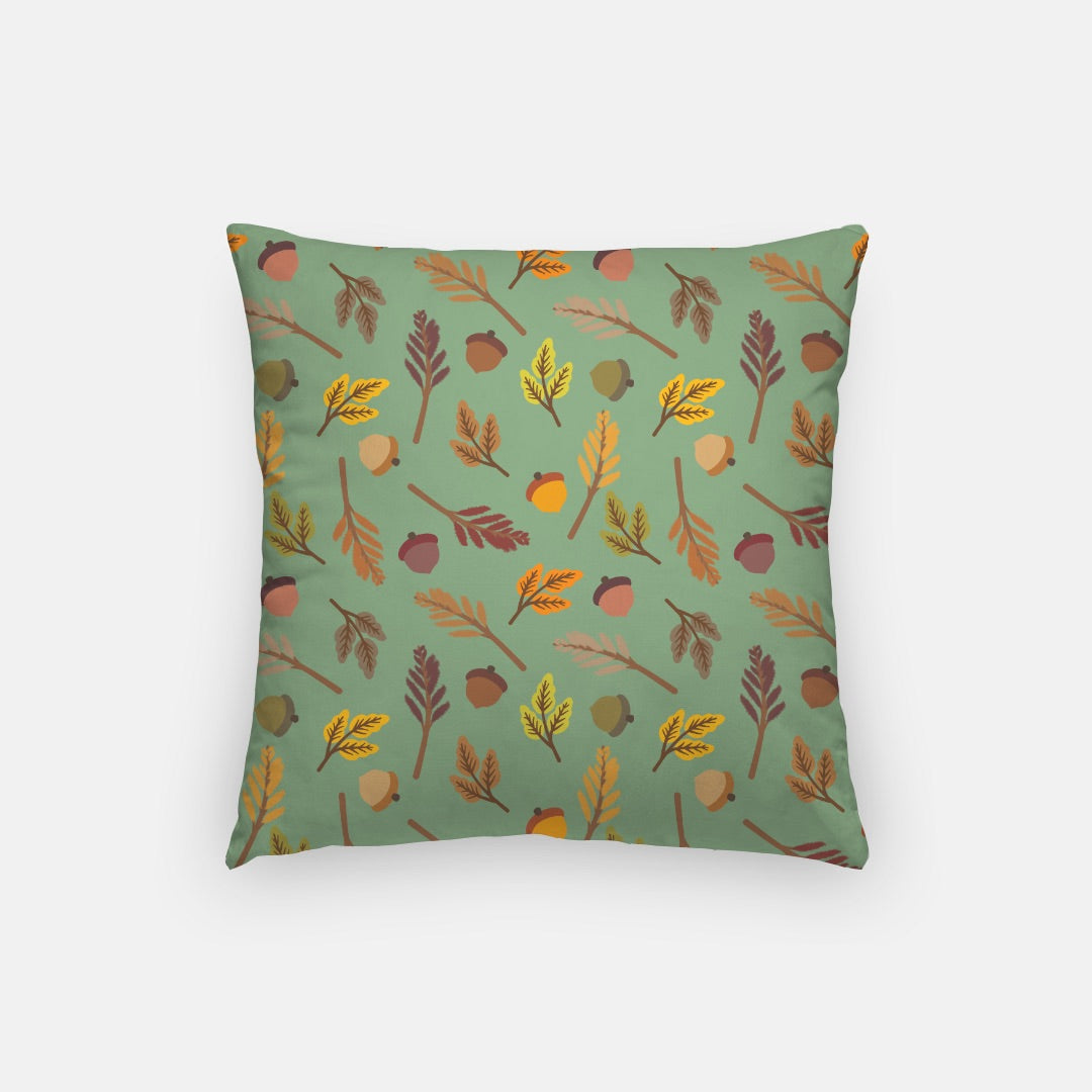 Green Acorn Artisan Pillow Case 16 Inch