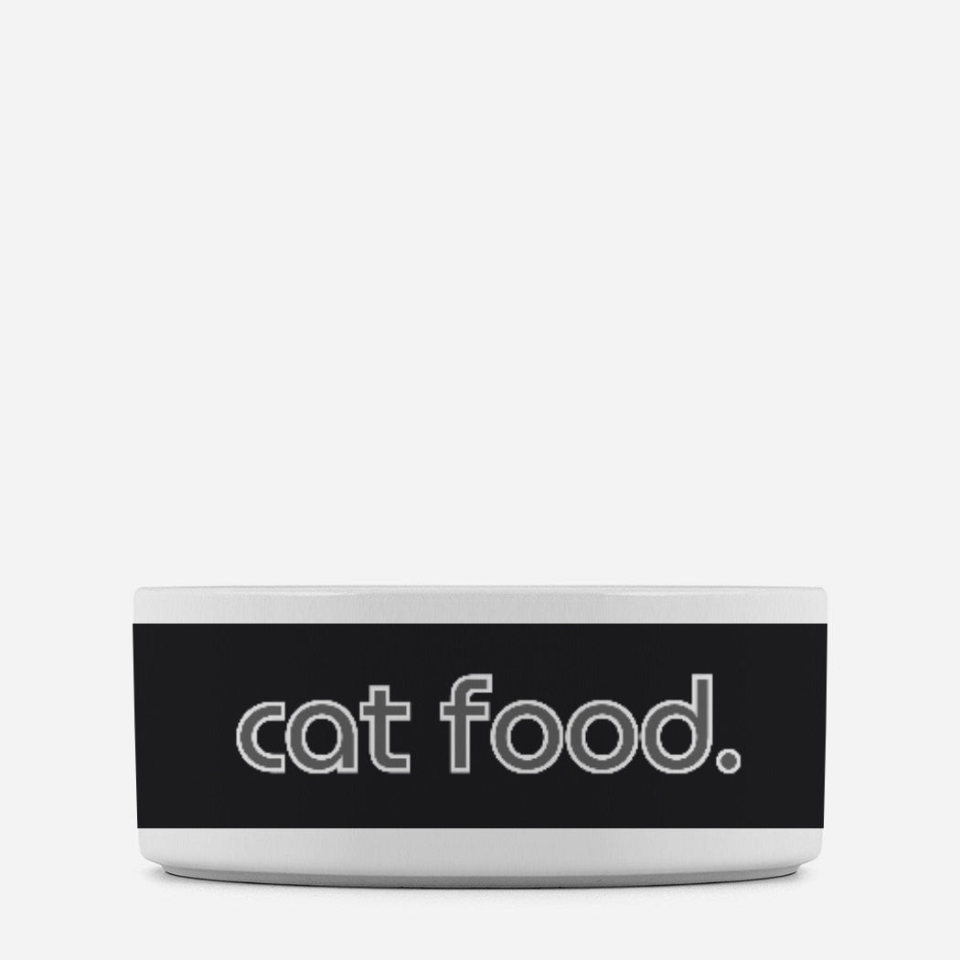 Cat Food Gray Pet Bowl