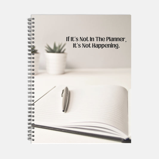 Not Happening Planner Hardcover Spiral 8.5 x 11