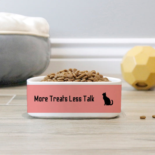 Less Talk Cat Pet Bowl Pink