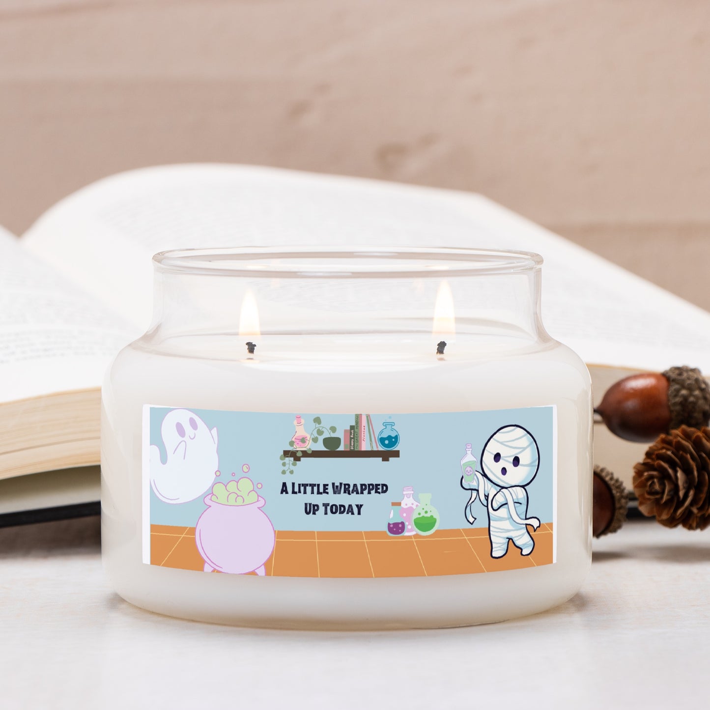 Kids Wrapped Up Apothecary Jar Double Wick Candle