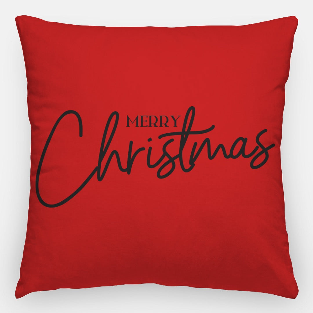 Red Merry Christmas #1 Artisan Pillow Case 24 Inch